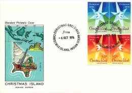 Christmas Island  1976  Christmas Issue  Unaddressed FDC - Christmas Island