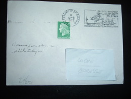 LETTRE TP MARIANNE DE CHEFFER 0,30F OBL. MEC. 10-8-1972 AVISO ESCORTEUR CDT BOURDAIS - 1967-1970 Maríanne De Cheffer