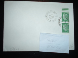 LETTRE TP MARIANNE DE CHEFFER 0,30F PAIRE HAUT DE FEUILLE OBL. 14-12-1974 BATIMENT D'ASSISTANCE DES PECHEURS - 1967-1970 Maríanne De Cheffer