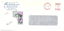 Lettre Taxée, 1981, EMA ETIP PORT DE BOUC. Affranchie. 1.40Fr, Taxe 2.30Fr, 3 Timbres  FLEUR  /6000 - 1960-.... Storia Postale