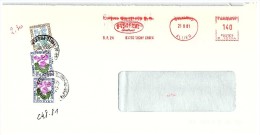 Lettre Taxée, 1981, EMA FISCHER VICHY. Affranchie. 1.40Fr, Taxe 2.30Fr, 3 Timbres  FLEUR  /6000 - 1960-.... Lettres & Documents