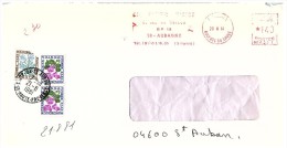 Lettre Taxée, 1981, EMA AUBAGNE. Affranchie. 1.40Fr, Taxe 2.30Fr, 3 Timbres  FLEUR  /6000 - 1960-.... Brieven & Documenten