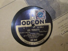 78 Tours REINE DE MUSETTE / LES TRIOLETS - Emile  Vacher - 78 T - Disques Pour Gramophone