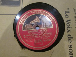 78 Tours PANZERA CHARLES-CHANSON TRISTE-SOUPIR - 78 T - Disques Pour Gramophone