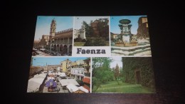 C-19655 CARTOLINA FAENZA - PARTE ORIENTALE MONUMENTO A EVANGELISTA TORRICELLI FONTANA MERCATO PIAZZA MARTIRI DELLA LIBER - Faenza