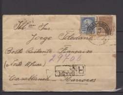 Brésil -  Bresil Pour Casablanca En Recommandé - Lettre Taxée Au Maroc .... 1938 - Storia Postale