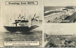 CLWYD - RHYL - 1962 WORLD'S FIRST HOVERCRAFT PASSENGER SERVICE RP Clw122 - Flintshire