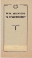 Brochure About Arnhem Veiligheids- En Bewakingsdienst - Safety And Security - 1935 - Antiguos