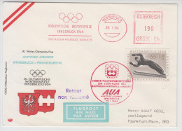 Austria Special AUA Olympic Games Flight Innsbruck - Fra Kfurt29-1-1964 - Winter 1964: Innsbruck