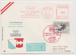 Austria Special AUA Olympic Games Flight Innsbruck -  Zurich 29-1-1964 - Winter 1964: Innsbruck