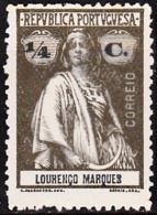 Lourenço Marques -1914,   Ceres.    1/4 C.  Pap. Pontinhado   (*) MNG   MUNDIFIL  Nº 117b - Lourenco Marques