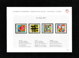 ** FEUILLE DE COLLECTION Nr:424. PRO/P. 1991 C/.S.B.K. Nr:B231/B34. Y&TELLIER Nr:1374/77. MICHEL Nr:1446/49.** - Unused Stamps