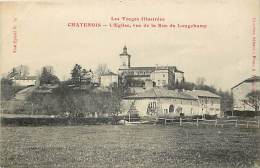 Depts Div -vosges - Ref V308- Chatenois - L Eglise Vue De La Rue De Longchamp -carte Bon Etat - - Chatenois