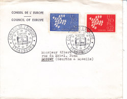 Conseil De L'Europe Strasbourg Fdc 1961 La Paire - 1961