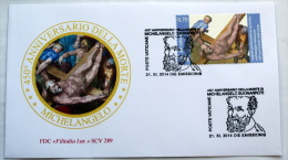 VATICANO 2014 - TWO  FDC  450TH ANNIVERSARY DEATH MICHELANGELO - Unused Stamps