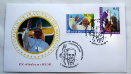 VATICANO 2014 -   FDC  VIAGGI DEL PAPA NEL 2013, RIO E LAMPEDUSA - Unused Stamps
