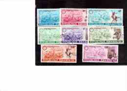 1556    -  REP. RWANDAISE       -    COMPLETE  USED  SET     Y.T. NR.  219/226 - 1967 – Montreal (Canada)