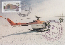 Antarctica Germany 1990 Postcard Polarheli I Diff. Ca (18273) - Otros & Sin Clasificación