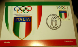 ITALY 2014 - OFFICIAL MAXICARD CENTENARY CONI, ITALIAN OLYMPIC COMMETTEE - 2011-20: Mint/hinged