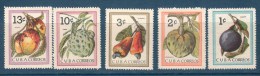 Cuba 1963 --  Frutta -- SCOTT N° 801/805 **MNH - Ongebruikt