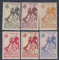 A. O. F. N° 12 / 17  XX  Tirailleur Sénégalais Et Cavalier Partie De Série , Les 6 Valeurs Neuf Sans Charnière  TB - Ungebraucht