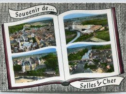 CPSM 41 SOUVENIR DE  SELLES SUR CHER MULTI VUES  1962  Grand Format 15 X 10,5 - Selles Sur Cher