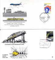 4 Gelegenheidsenveloppen Nationale Spoorwegen (1981-1987) - Lettres & Documents