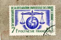 POLYNESIE Frse : 15 Ans De La Déclaration Universelle Des Droits De L'Homme - - Oblitérés