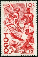 TOGO, COLONIA FRANCESE, FRENCH COLONY, NATIVE SCENES, 1947, FRANCOBOLLO NUOVO (MNG), Mi 195, Scott 309, YT 236 - Used Stamps