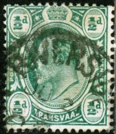TRANSVAAL, BRITISH COLONY, COMMEMORATIVO, RE EDOARDO VII, 1902-1903, FRANCOBOLLO USATO - Transvaal (1870-1909)