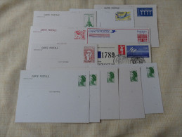 Lot De 12 Entiers Postaux Annees 1990 - Lots Et Collections : Entiers Et PAP