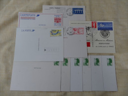 Lot De 11 Entiers Postaux Annees 1990 - Collections & Lots: Stationery & PAP