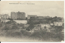 MONTREVAULT VUE DU  CHATEAU  CPA LEGER MANQUE EN BAS A DROITE VOIR SCAN - Montrevault