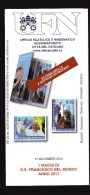 Vaticano °-X- 2014 -  Storia Postale - Bollettino Ufficiale - I Viaggi Di S.S.Francesco Nel Mondo. Anno 2013 - Covers & Documents
