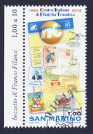 2013 SAN MARINO "50° ANNIVERSARIO CENTRO ITALIANO DI FILATELIA TEMATICA (CIFT)"  SINGOLO ANNULLO GIORNO EMISSIONE - Used Stamps
