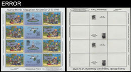 NAURU 1998 Disney 1995 WWII Ovpt Diana Teresa/Singapore Nov.98/sheet:12 Stamps ERROR:back Ovpt.inv. - Moeder Teresa