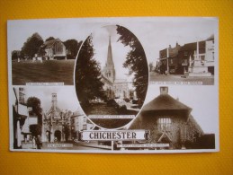 Cpsm  CHICHESTER  -  Multivues - The Guild Hall - East Gate Square - The Market Cross - Angeterre - Chichester