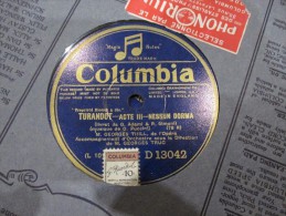 78 Tours Turandot - G Thill  - Columbia D 13042 - 78 Rpm - Gramophone Records
