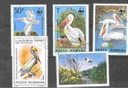 Lot Obl. Roumanie Pelicans Divers. - Pelicans