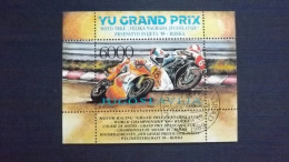 Jugoslawien 2347 Block 34 Oo/FDC-cancelled, Motorrad-Weltmeisterschaf Tsläufe, Rijeka - Blocks & Sheetlets