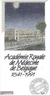 FDC Sur Feuillet Poste Belge Académie Royale De Médecine De Belgique 1 Timbre MNH Collé Sur Bande + 1 Obl. 1er Jour. - 1991-2000