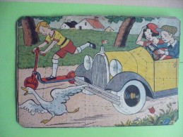 PUZZLE à Découper. LITHOGRAPHIE Collée Sur Un Carton. Dessin Style Benjamin RABIER. Années 30-40 TBE - Giocattoli Antichi