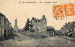 Depts Div-mayenne- V27- Gorron - La Place De La Mairie Et L Eglise  -carte Bon Etat  - - Gorron