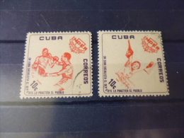 CUBA TIMBRE OBLITERE   YVERT N°619.620 - Oblitérés