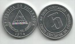 Nicaragua 5 Centavos 1974. FAO High Grade - Nicaragua