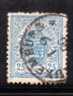 Luxembourg 1880-81 Coat Of Arms 25c Used - 1859-1880 Armoiries