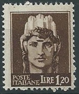 1945 LUOGOTENENZA ROMA 1,20 LIRE FILIGRANA RUOTA MNH ** - ED1054 - Neufs