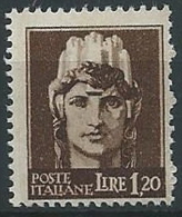 1945 LUOGOTENENZA ROMA 1,20 LIRE FILIGRANA RUOTA MNH ** - ED1055-4 - Mint/hinged
