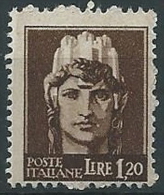 1945 LUOGOTENENZA ROMA 1,20 LIRE FILIGRANA RUOTA MNH ** - ED1055-6 - Ungebraucht