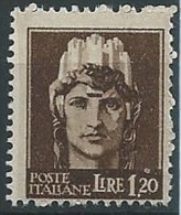 1945 LUOGOTENENZA ROMA 1,20 LIRE FILIGRANA RUOTA MNH ** - ED1055-7 - Mint/hinged